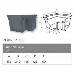 Middy G100 Corner Out (Grey) Middy G100 Corner Out (Grey)