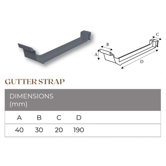 Middy G100 Gutter Strap (Grey)