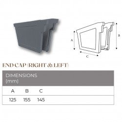 Middy G100 End Cap/Stopper Left & Right Pair (Grey) Middy G100 End Cap/Stopper Left & Right Pair (Grey)