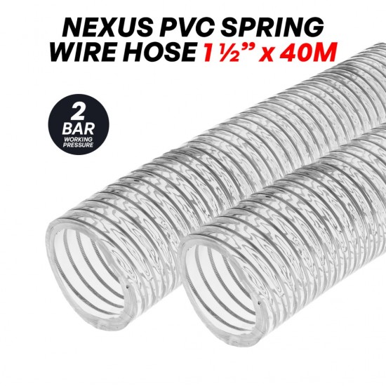 Tecoline PVCSW-38K Nexus PVC Spring Wire Hose 1 1/2'' x 40M x 2BAR Tecoline PVCSW-38K Nexus PVC Spring Wire Hose 1 1/2'' x 40M x 2BAR