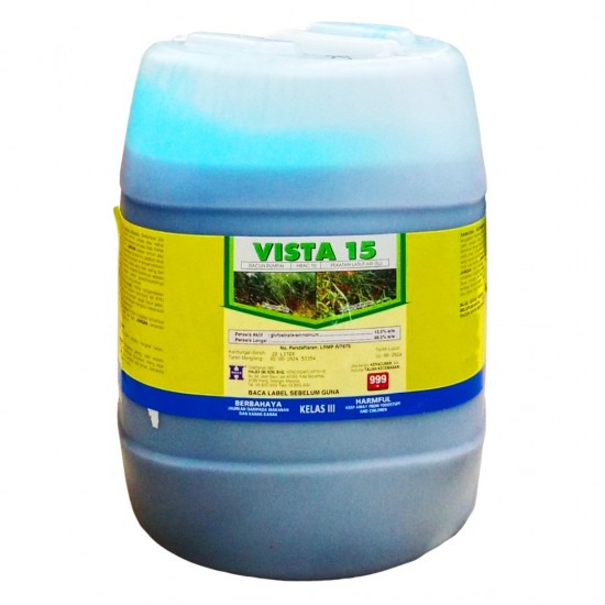20L Vista 15 Racun Rumput Racun Rumpai Racun Lalang Glufosinate Ammonium 13.5% (Kelas III) 20L Vista 15 Racun Rumput Racun Rumpai Racun Lalang Glufosinate Ammonium 13.5% (Kelas III)