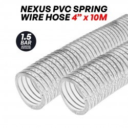 Tecoline PVCSW-75K Nexus PVC Spring Wire Hose 4'' x 10M x 1.5BAR