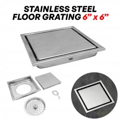 Protech HD Stainless Steel 304 Floor Grating Bathroom 6'' x 6'' (Square 6)
