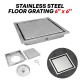 Protech HD Stainless Steel 304 Floor Grating Bathroom 6'' x 6'' (Square 6) Protech HD Stainless Steel 304 Floor Grating Bathroom 6'' x 6'' (Square 6)