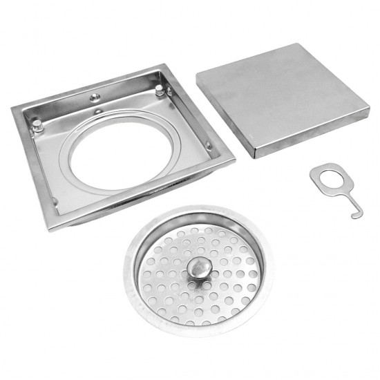 Protech HD Stainless Steel 304 Floor Grating Bathroom 6'' x 6'' (Square 6) Protech HD Stainless Steel 304 Floor Grating Bathroom 6'' x 6'' (Square 6)