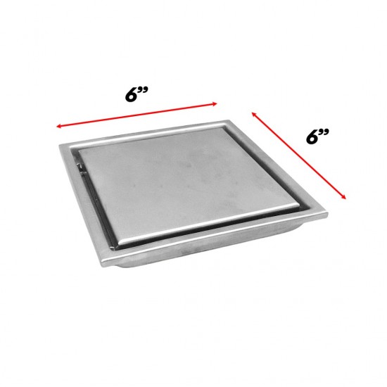 Protech HD Stainless Steel 304 Floor Grating Bathroom 6'' x 6'' With Auto-Filter (Square 6-AF) Protech HD Stainless Steel 304 Floor Grating Bathroom 6'' x 6'' With Auto-Filter (Square 6-AF)
