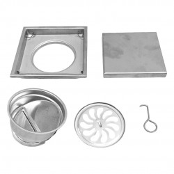 Protech HD Stainless Steel 304 Floor Grating Bathroom 6'' x 6'' With Auto-Filter (Square 6-AF) Protech HD Stainless Steel 304 Floor Grating Bathroom 6'' x 6'' With Auto-Filter (Square 6-AF)