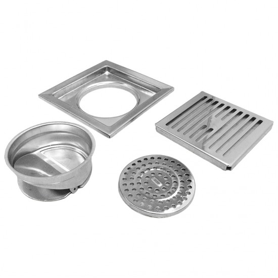 Protech HD Stainless Steel 304 Floor Grating Bathroom 6'' x 6'' With Auto-Filter (Bamboo 6-AF) Protech HD Stainless Steel 304 Floor Grating Bathroom 6'' x 6'' With Auto-Filter (Bamboo 6-AF)