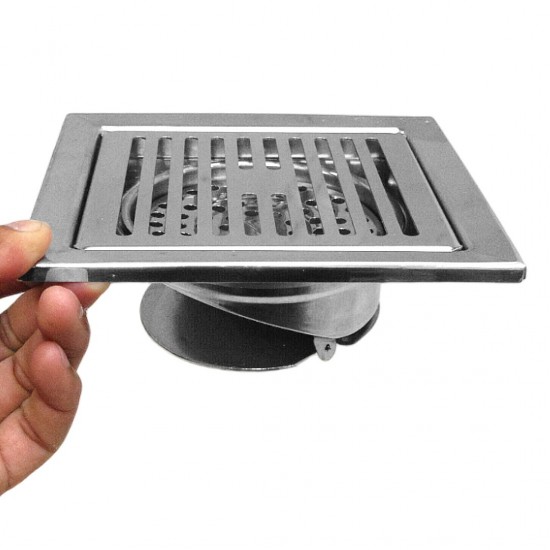 Protech HD Stainless Steel 304 Floor Grating Bathroom 6'' x 6'' With Auto-Filter (Bamboo 6-AF) Protech HD Stainless Steel 304 Floor Grating Bathroom 6'' x 6'' With Auto-Filter (Bamboo 6-AF)