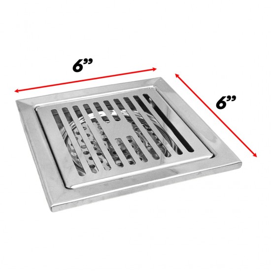 Protech HD Stainless Steel 304 Floor Grating Bathroom 6'' x 6'' With Auto-Filter (Bamboo 6-AF) Protech HD Stainless Steel 304 Floor Grating Bathroom 6'' x 6'' With Auto-Filter (Bamboo 6-AF)