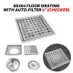 Protech HD Stainless Steel 304 Floor Grating Bathroom 6'' x 6'' With Auto-Filter (Checker 6-AF) Protech HD Stainless Steel 304 Floor Grating Bathroom 6'' x 6'' With Auto-Filter (Checker 6-AF)