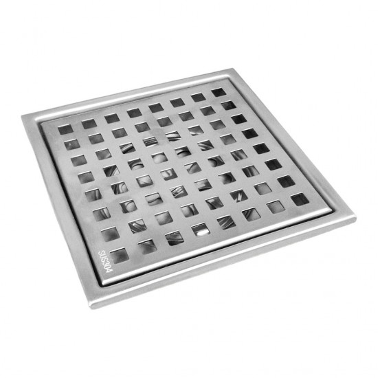 Protech HD Stainless Steel 304 Floor Grating Bathroom 6'' x 6'' With Auto-Filter (Checker 6-AF) Protech HD Stainless Steel 304 Floor Grating Bathroom 6'' x 6'' With Auto-Filter (Checker 6-AF)