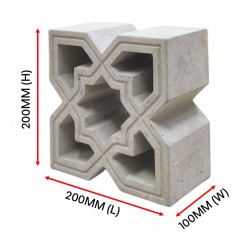 Ventilation Block BE 52215 100MM (W) x 200MM (H) x 200MM (L) - Star Ventilation Block BE 52215 100MM (W) x 200MM (H) x 200MM (L) - Star