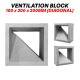 Ventilation Block BB 12215 100MM (W) x 200MM (H) x 200MM (L) - Diagonal Ventilation Block BB 12215 100MM (W) x 200MM (H) x 200MM (L) - Diagonal