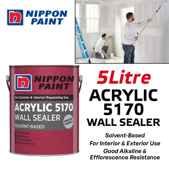 Nippon Paint Acrylic 5170 Wall Sealer Solvent-Based For Interior & Exterior 5L