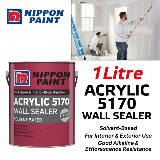Nippon Paint Acrylic 5170 Wall Sealer Solvent-Based For Interior & Exterior 1L Nippon Paint Acrylic 5170 Wall Sealer Solvent-Based For Interior & Exterior 1L