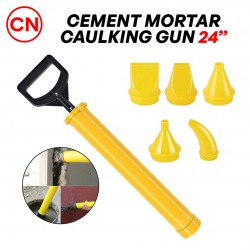 CN Heavy Duty ABS Cement Mortar Caulking Gun 24'' 600MM + 5PCS Nozzle