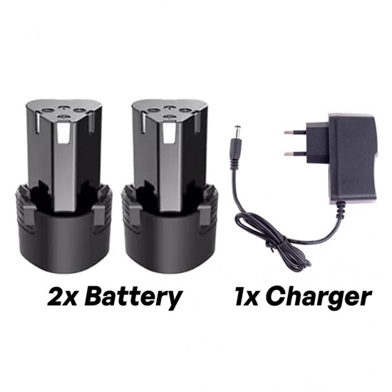 CN 'BOMAO' Cordless Drill Driver 12V + 2x Batteries + 1x Charger + Accessories CN 'BOMAO' Cordless Drill Driver 12V + 2x Batteries + 1x Charger + Accessories