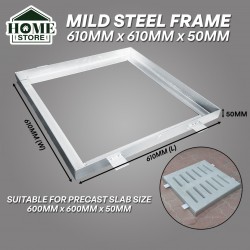 Home Store Mild Steel Frame 610MM (W) x 610MM (L) x 50MM (H) For Precast Compress Slab 600MM (W) x 600MM (L) x 50MM (H)