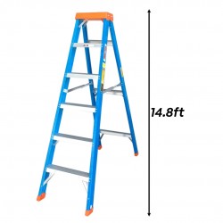 Winner CFSS16 Heavy Duty Certified Fiberglass Single-Sided Ladder 16 Step 4.51M/14.8FT Winner CFSS16 Heavy Duty Certified Fiberglass Single-Sided Ladder 16 Step 4.51M/14.8FT