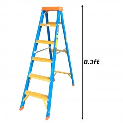 Winner FFSS09 Heavy Duty Full Fiberglass Single-Sided Ladder 9 Step 2.53M/8.3FT Winner FFSS09 Heavy Duty Full Fiberglass Single-Sided Ladder 9 Step 2.53M/8.3FT