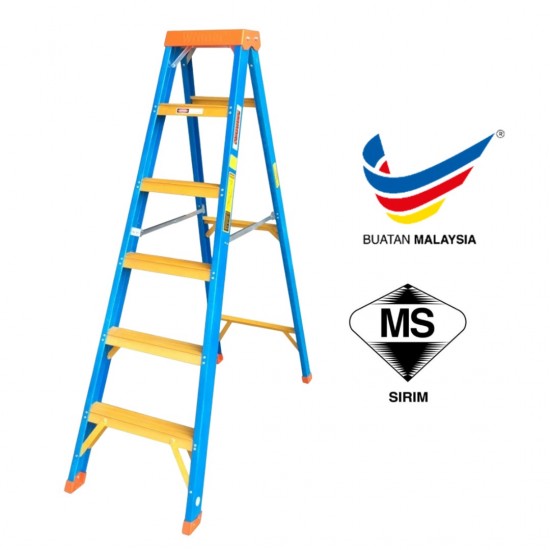 Winner FFSS12 Heavy Duty Full Fiberglass Single-Sided Ladder 12 Step 3.38M/11.1FT Winner FFSS12 Heavy Duty Full Fiberglass Single-Sided Ladder 12 Step 3.38M/11.1FT