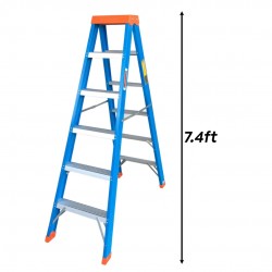 Winner CFDS08 Heavy Duty Certified Fiberglass Double-Sided Ladder 8 Step 2.26M/7.4FT Winner CFDS08 Heavy Duty Certified Fiberglass Double-Sided Ladder 8 Step 2.26M/7.4FT