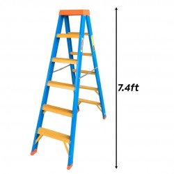 Winner FFDS08 Heavy Duty Full Fiberglass Double-Sided Ladder 8 Step 2.26M/7.4FT Winner FFDS08 Heavy Duty Full Fiberglass Double-Sided Ladder 8 Step 2.26M/7.4FT