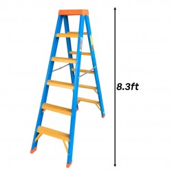 Winner FFDS09 Heavy Duty Full Fiberglass Double-Sided Ladder 9 Step 2.53M/8.3FT Winner FFDS09 Heavy Duty Full Fiberglass Double-Sided Ladder 9 Step 2.53M/8.3FT