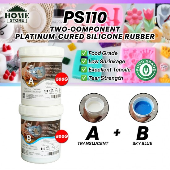 Home Store PS110 Two-Component Platinum-Cure Silicone Rubber 1KG (A: 500G + B: 500G) Home Store PS110 Two-Component Platinum-Cure Silicone Rubber 1KG (A: 500G + B: 500G)