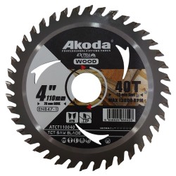 Akoda ATCT110040 TCT Saw Blade 4" 110MM (D) x 20MM (BD) Akoda ATCT110040 TCT Saw Blade 4" 110MM (D) x 20MM (BD)