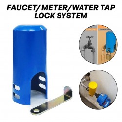 Faucet/ Meter/ Water Tap Cover Lock System (Blue)