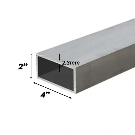 Mild Steel Rectangular Hollow Section 50MM 2'' (W) x 100MM 4'' (H) x 2.3MM (T) x 6.0M (L) - BS Mild Steel Rectangular Hollow Section 50MM 2'' (W) x 100MM 4'' (H) x 2.3MM (T) x 6.0M (L) - BS