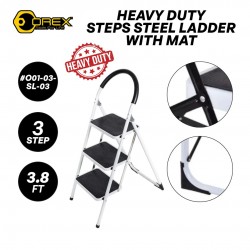 Prestar Orex O01-03-SL361-03 Heavy Duty Steps Steel Ladder With Mat 3 Step 117CM/3.8FT