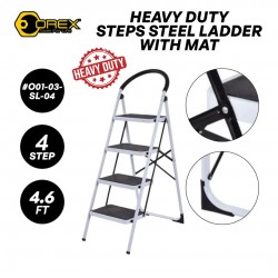 Prestar Orex O01-03-SL461-04 Heavy Duty Steps Steel Ladder With Mat 4 Step 140.5CM/4.6FT