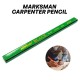 Marksman Carpenter Pencil Black Carbon #338 13MM (W) x 176MM (L) - 1PC Marksman Carpenter Pencil Black Carbon #338 13MM (W) x 176MM (L) - 1PC