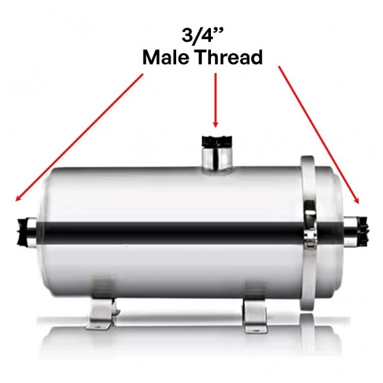 Home Store SUS304 Stainless Steel Whole House PVDF Ultrafiltration Membrane Drinking Water Purifier Water Filter System 6000L - Eco Horizontal