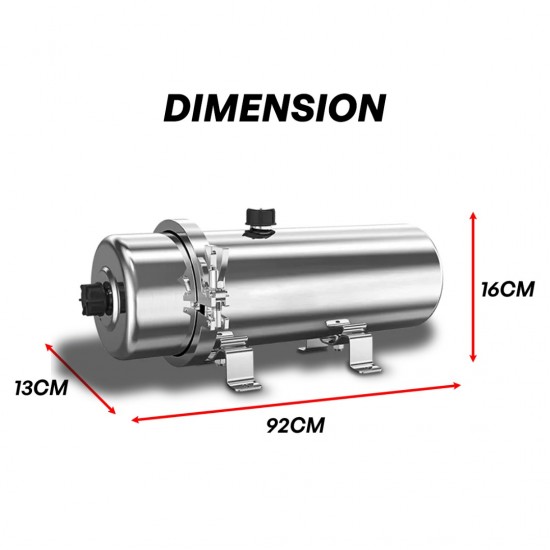 Home Store SUS304 Stainless Steel Whole House PVDF Ultrafiltration Membrane Drinking Water Purifier Water Filter System 6000L - Eco Horizontal