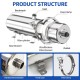 Home Store SUS304 Stainless Steel Whole House PVDF Ultrafiltration Membrane Drinking Water Purifier Water Filter System 6000L - Eco Horizontal