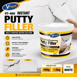 V-Tech VT-460 Instant Putty Filler 500G/1.5KG - White