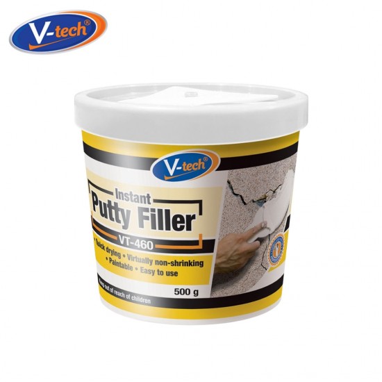 V-Tech VT-460 Instant Putty Filler 500G/1.5KG - White V-Tech VT-460 Instant Putty Filler 500G/1.5KG - White