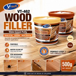 V-Tech VT-462 All Purpose Wood Filler 500GM - Natural/Brown