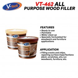 V-Tech VT-462 All Purpose Wood Filler 500GM - Natural/Brown V-Tech VT-462 All Purpose Wood Filler 500GM - Natural/Brown