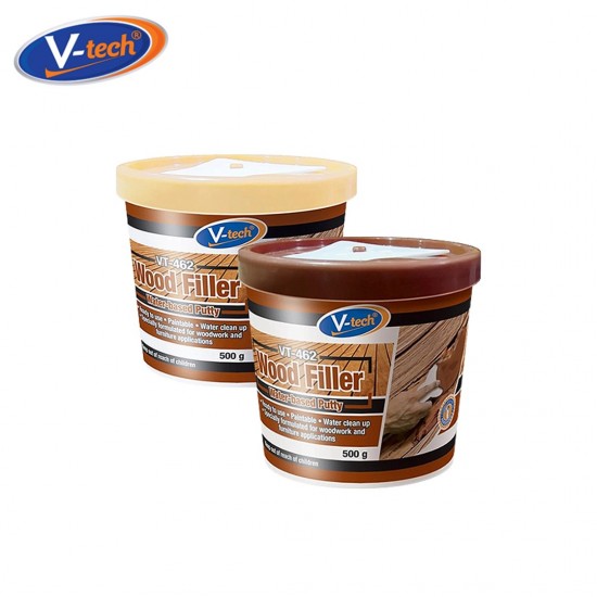 V-Tech VT-462 All Purpose Wood Filler 500GM - Natural/Brown V-Tech VT-462 All Purpose Wood Filler 500GM - Natural/Brown