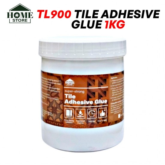Home Store #TL900 Super Strong Tile Adhesive Glue 1KG - Milky White