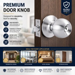 CYH "SUICCO" CYCL-V5871SS/ET Stainless Steel Cylindrical Door Knob Lockset CYH "SUICCO" CYCL-V5871SS/ET Stainless Steel Cylindrical Door Knob Lockset