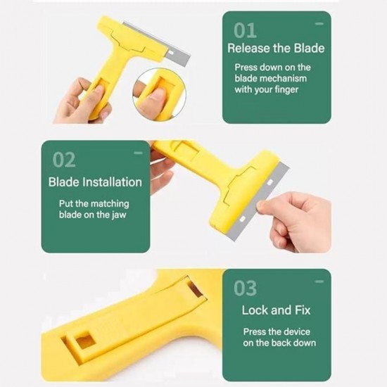 CN 'QDJ' Portable Cleaning Scraper 100MM 4'' C/W 3PCS Flat Shovel Blade CN 'QDJ' Portable Cleaning Scraper 100MM 4'' C/W 3PCS Flat Shovel Blade