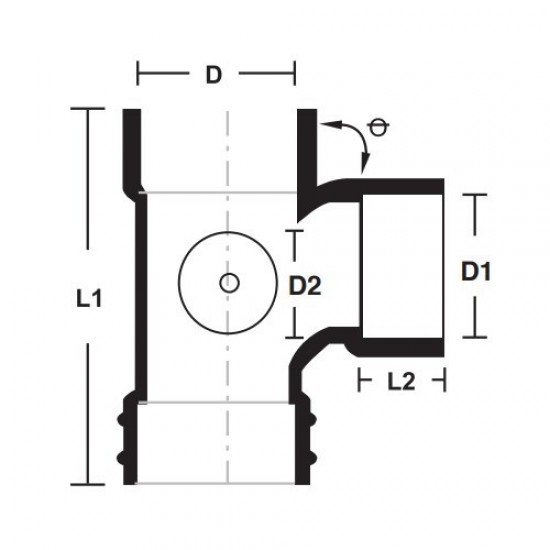 Bina Plastic UPVC Underground Fittings Equal Single Branch 6" x 4" 160MM x 110MM