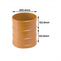 Bina Plastic UPVC Underground Fittings Straight Coupling 8" 200MM