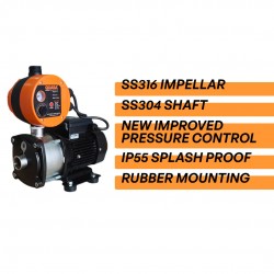 Quasa CHI-37230 Stainless Steel Multistage Automatic Water Pump Control 370W 0.5HP Quasa CHI-37230 Stainless Steel Multistage Automatic Water Pump Control 370W 0.5HP